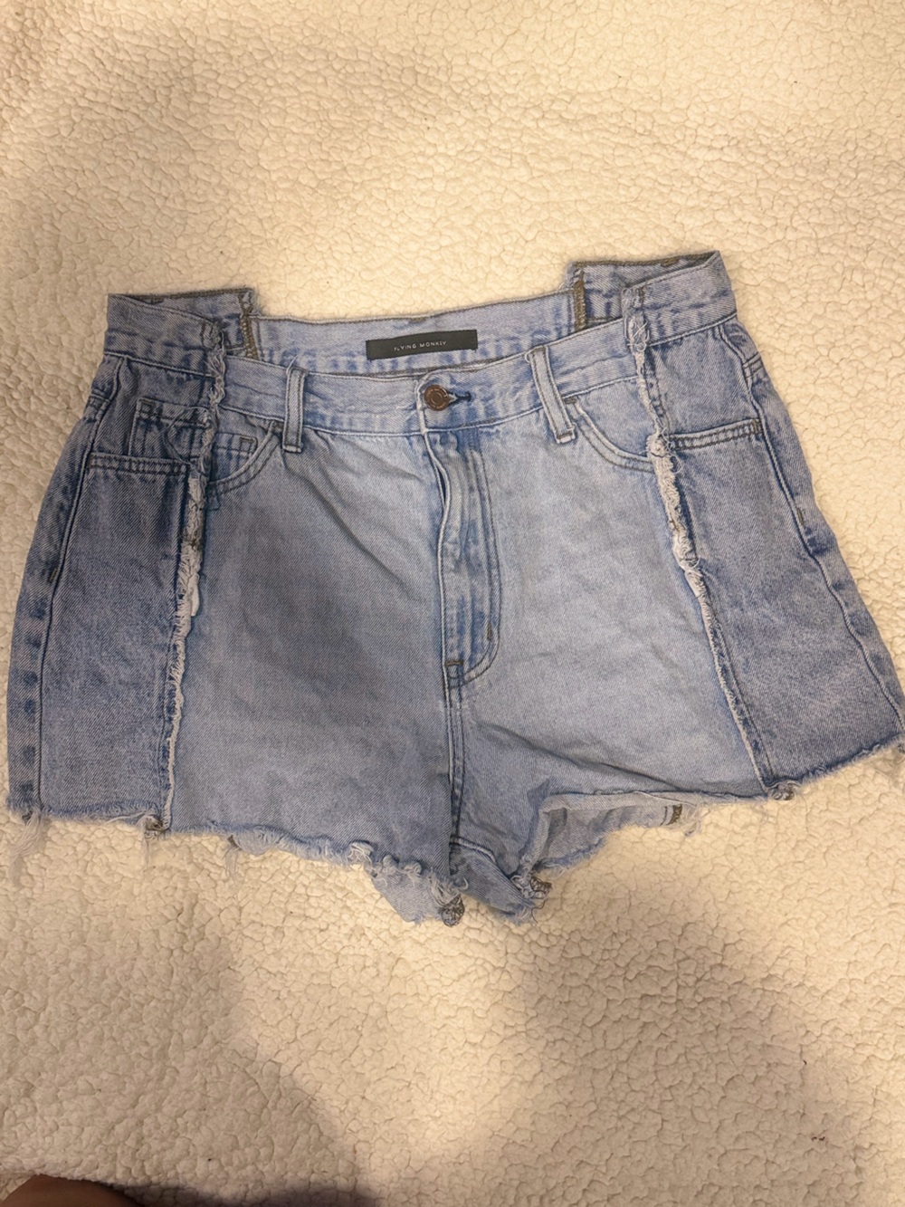 Flying Monkey Light Blue Denim Jean shorts